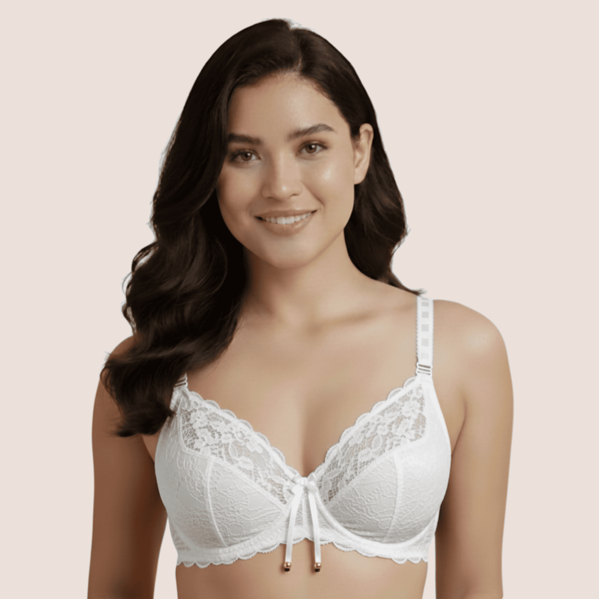 Lace Padded Bra for Women | Wire-Free Full Coverage our exclusive Bra with Adjustable Straps | Soft Breathable Polyester Fabric, Lightly Padded Seamless Comfort Fit Support Bra Innerwear for Women